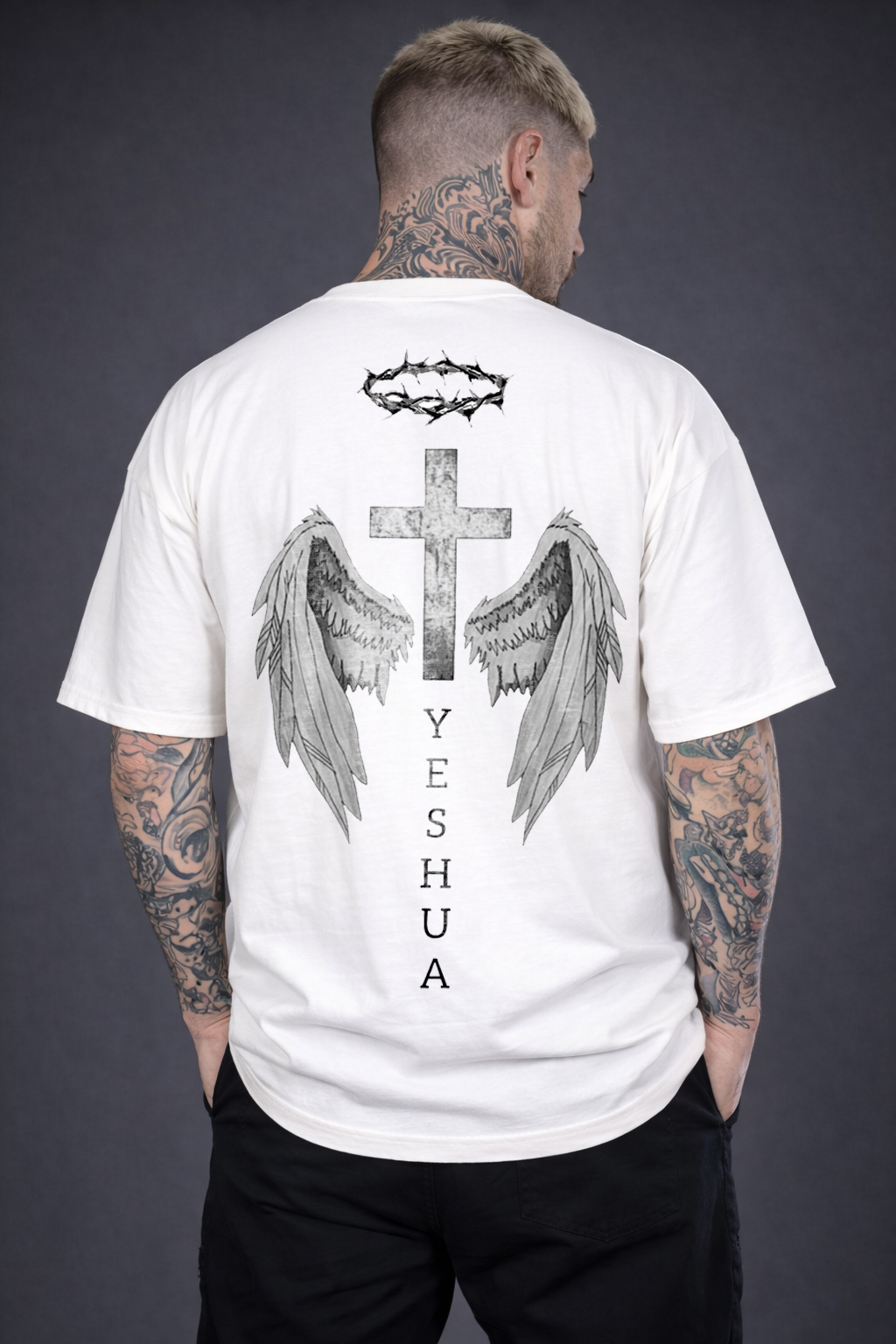 Camiseta Oversized Yeshua Faith Frente e Verso