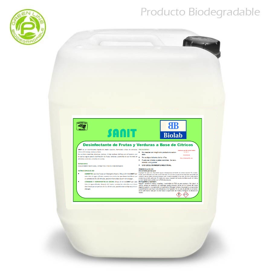 Sanitizante de Frutas y Verduras Biolab