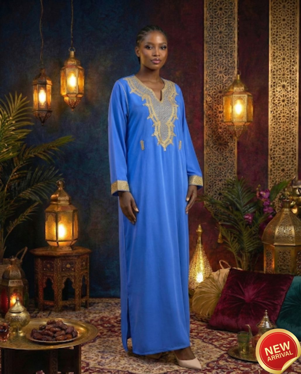Boubou traditionnel bleu