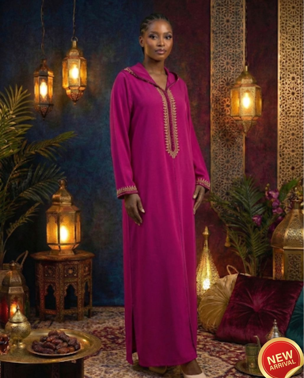 Robe traditionnelle magenta