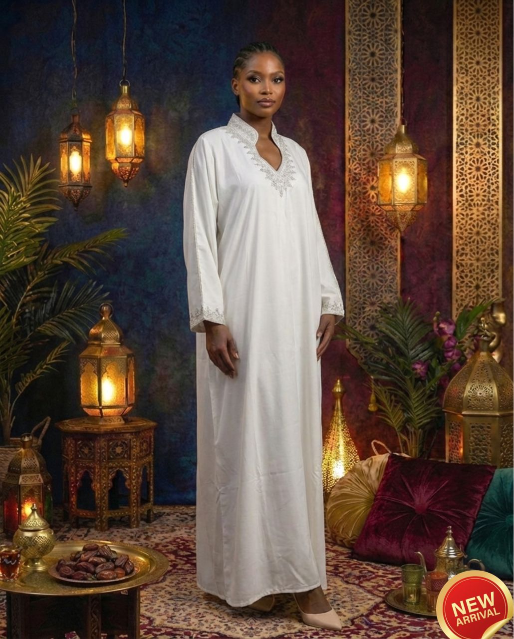 Tunique blanche longue élégante