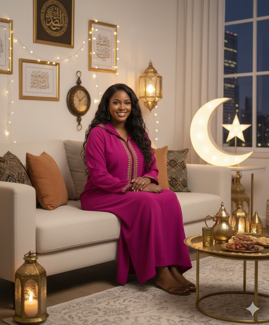 Robe traditionnelle magenta