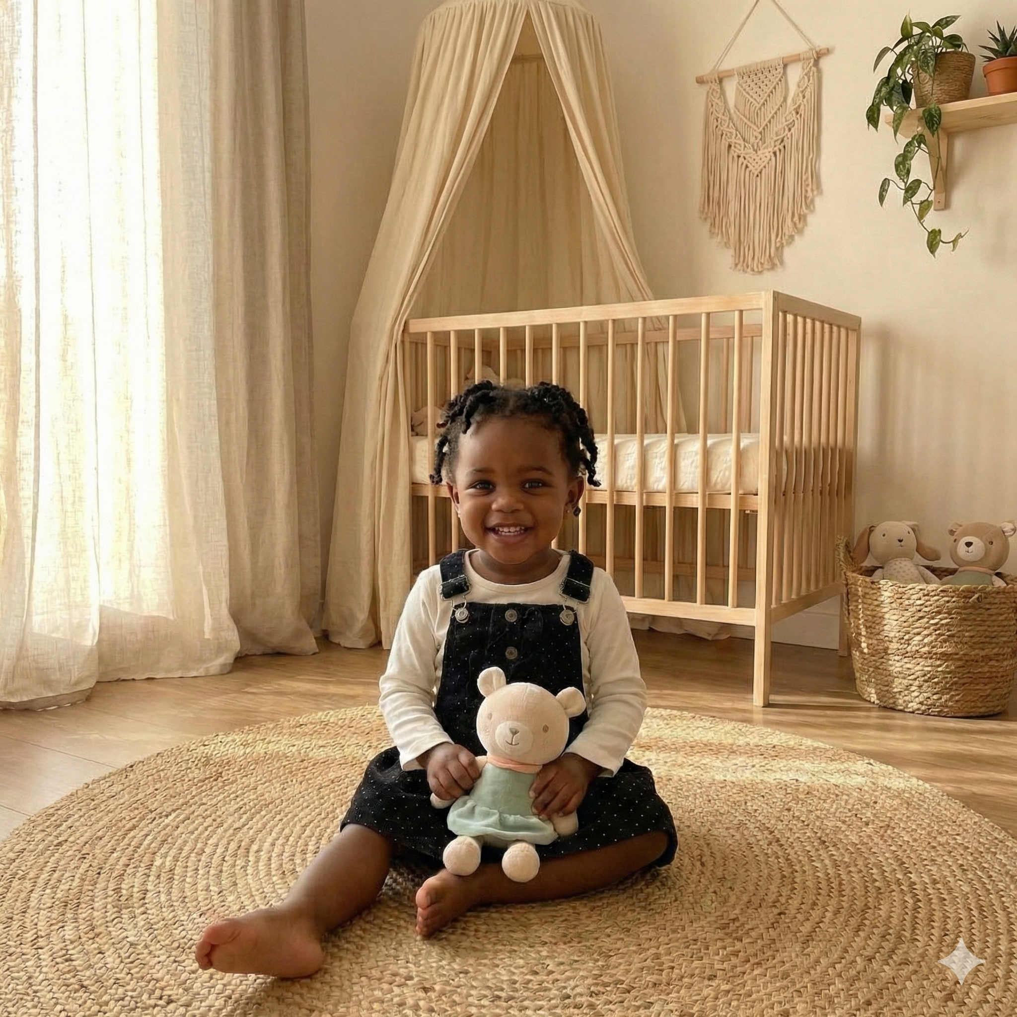 Robe Salopette Bébé Noire à Pois