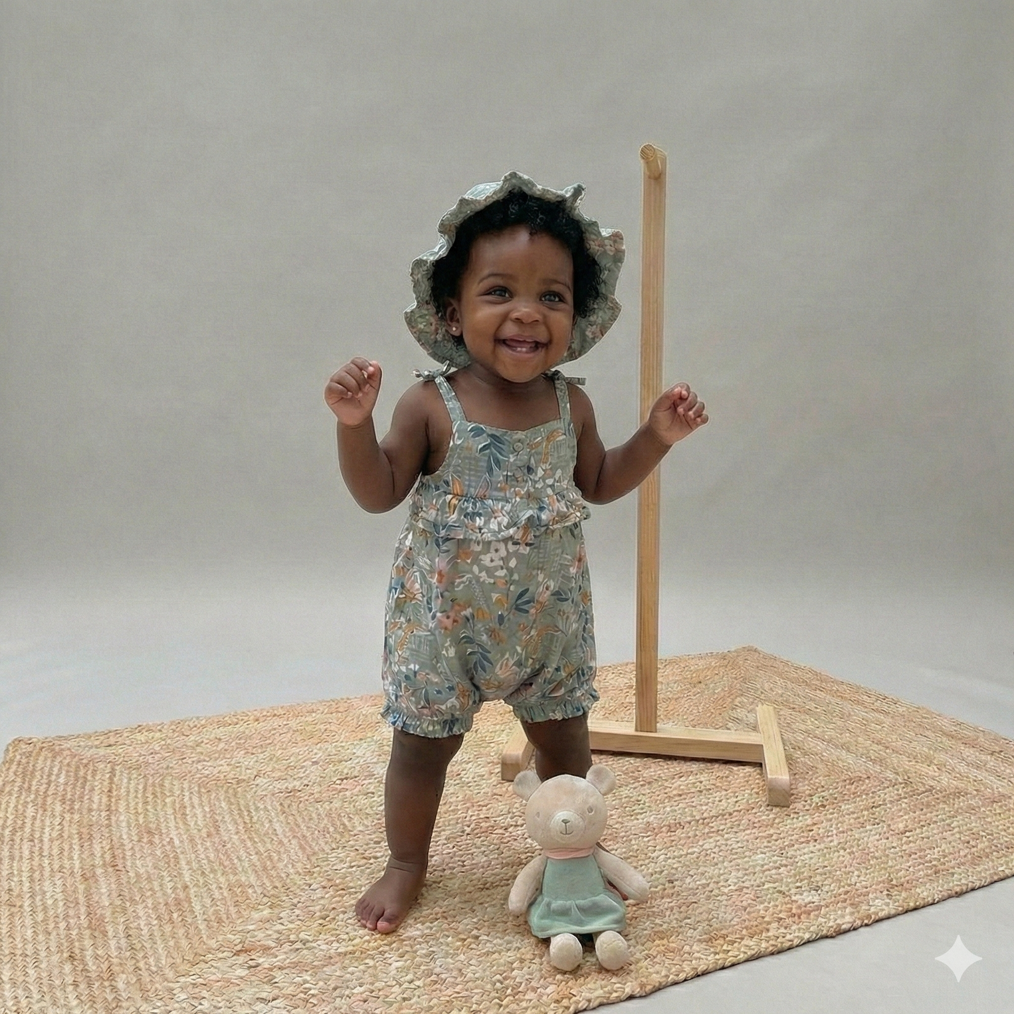 Ensemble bébé fleuri