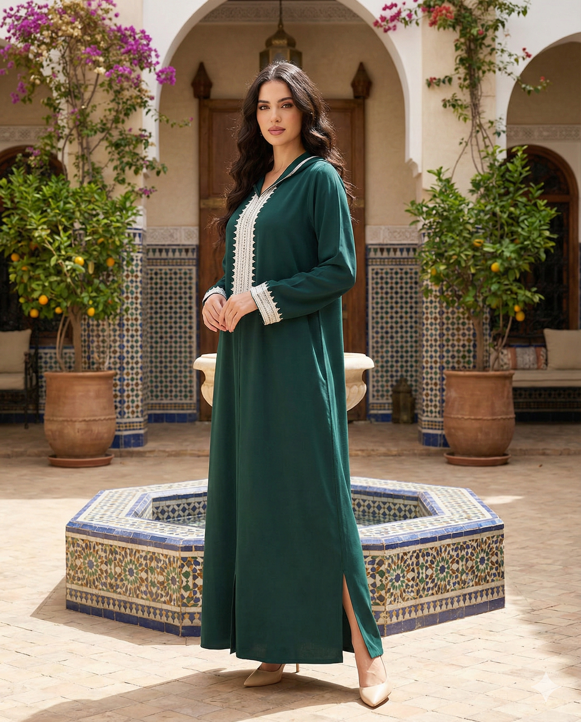 Elegant Emerald Caftan
