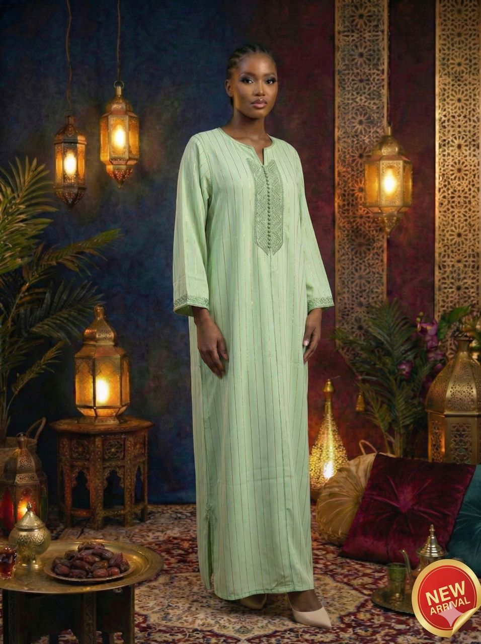 Caftan vert pastel