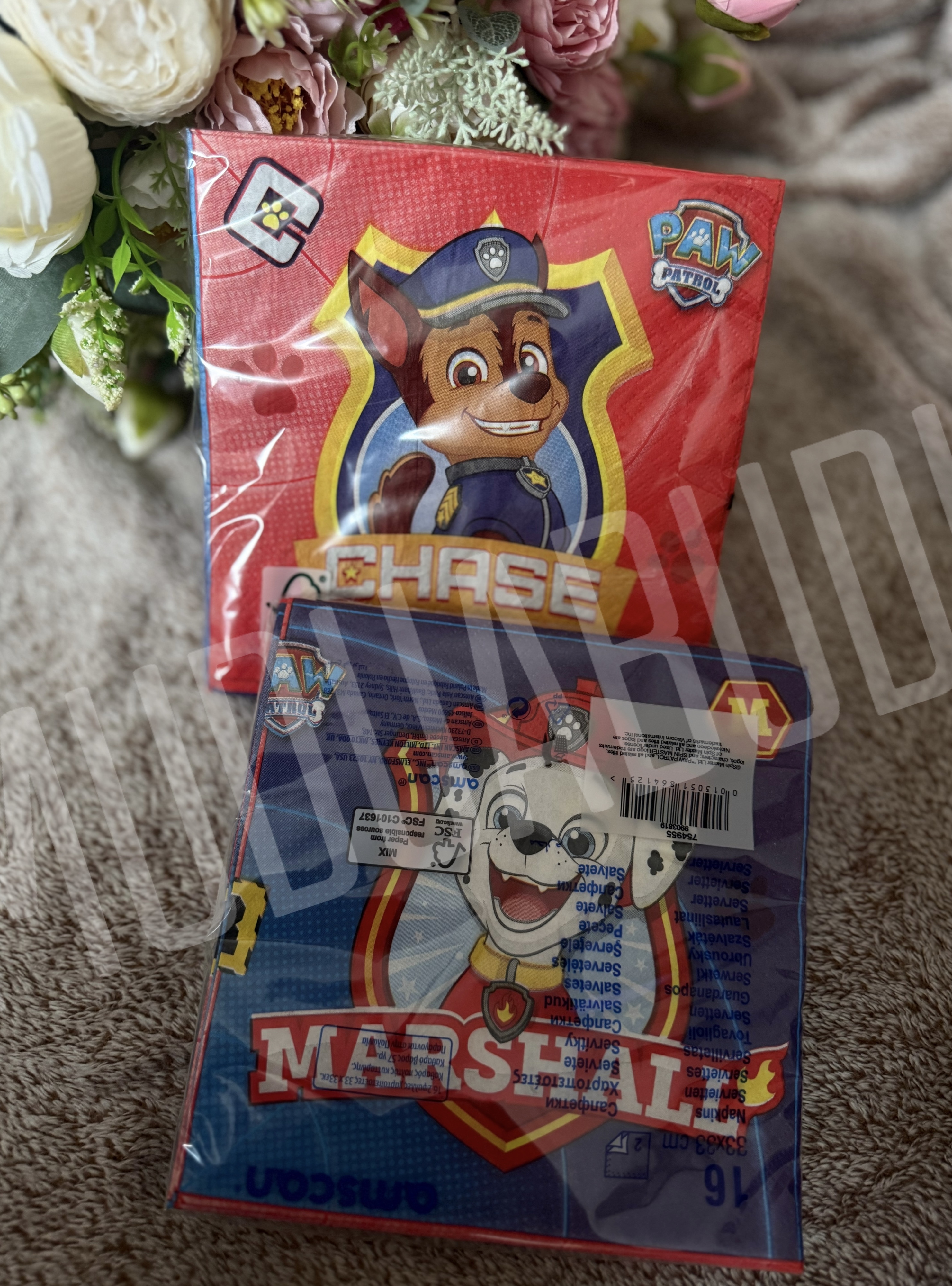 Servetėlės "Paw patrol"