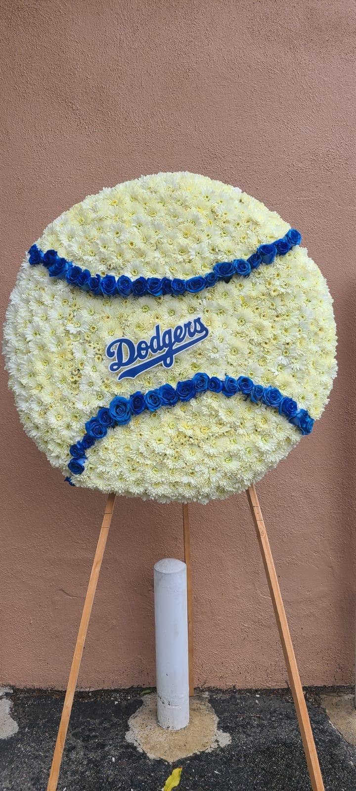 Dodgers Floral Baseball Tribute