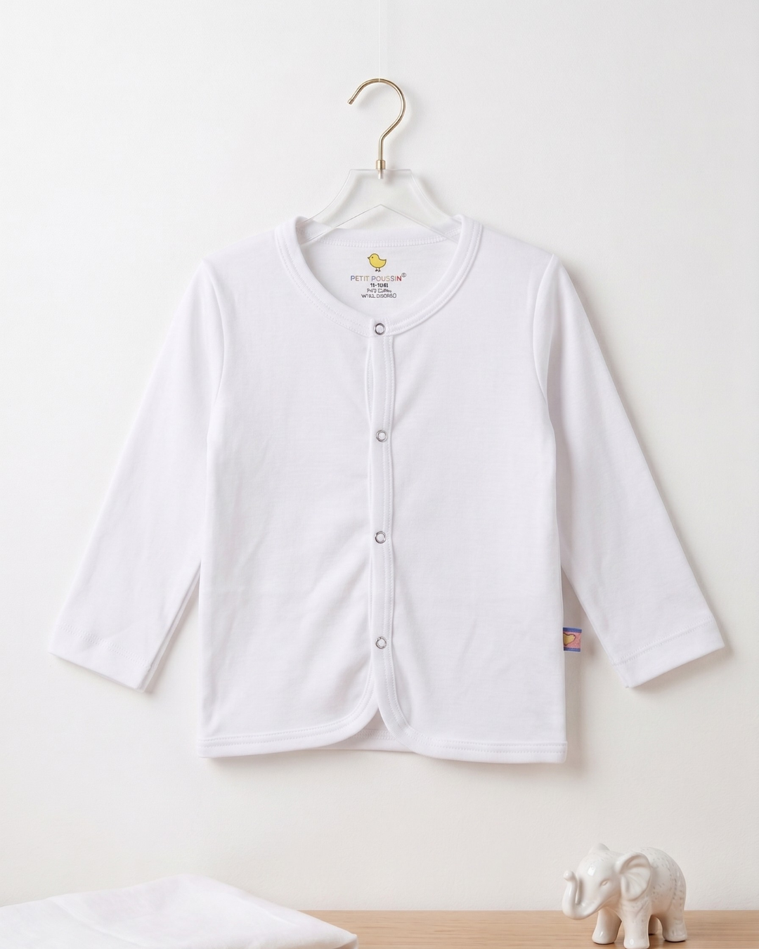 Gilet blanc bébé coton