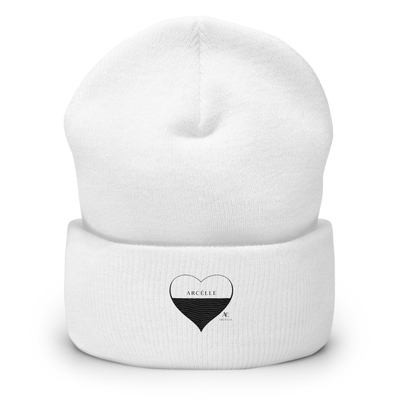 Arcelle White Knit Beanie