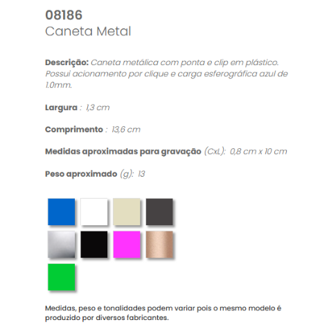 08186 - Caneta Metal