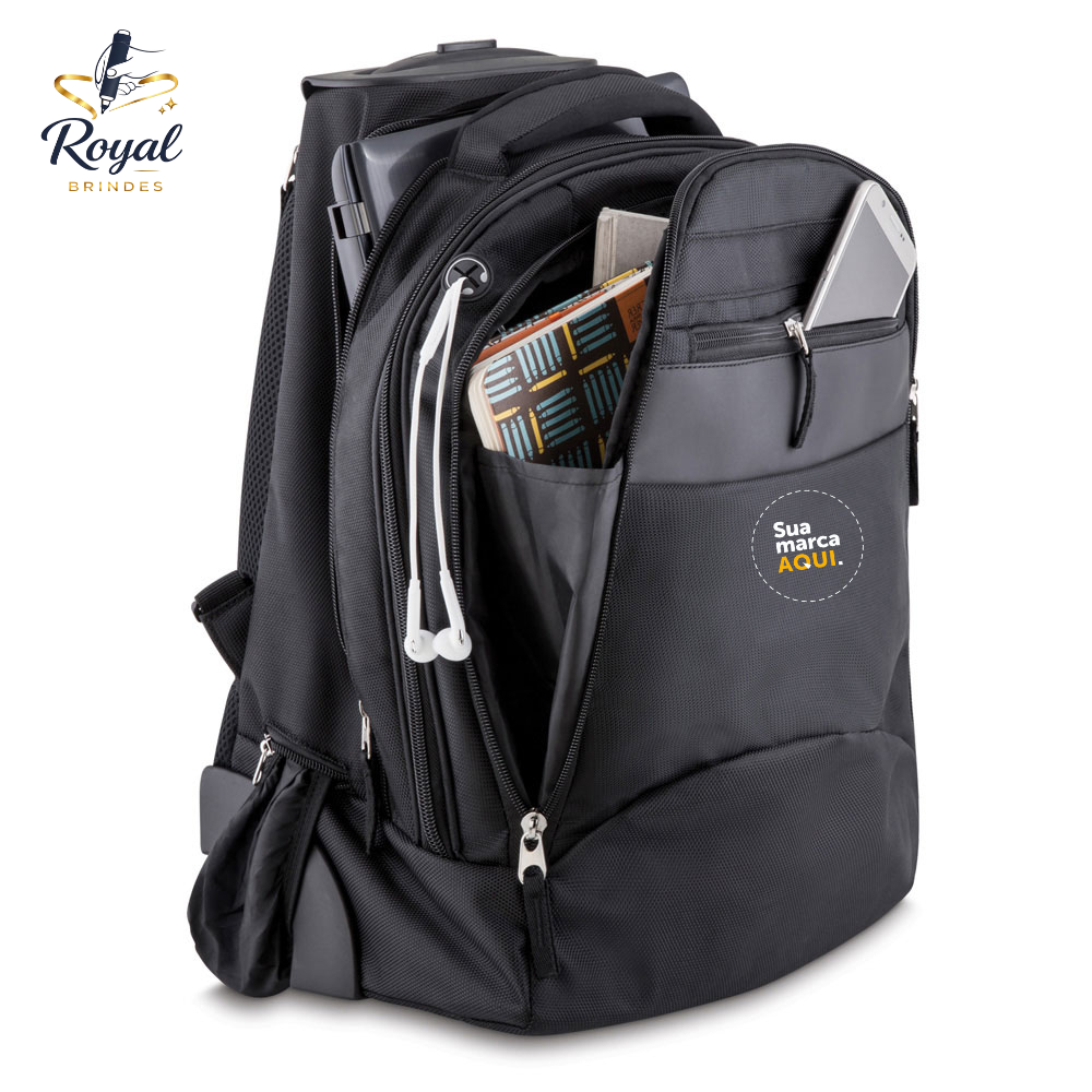 MC204 Mochila com rodinhas em Poliéster 1680D