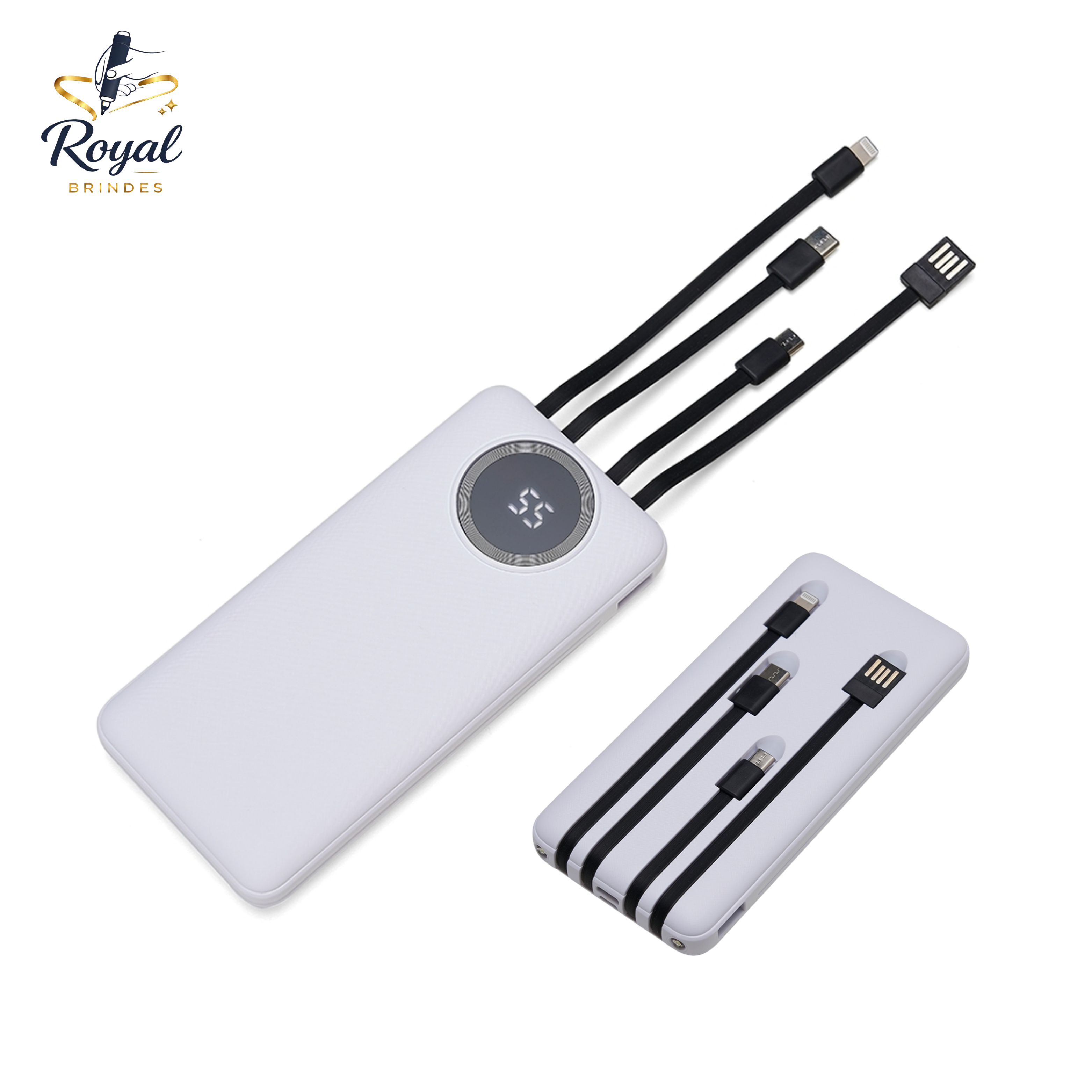 04052 Power Bank 10.000mAh com Lanterna e Multissaídas