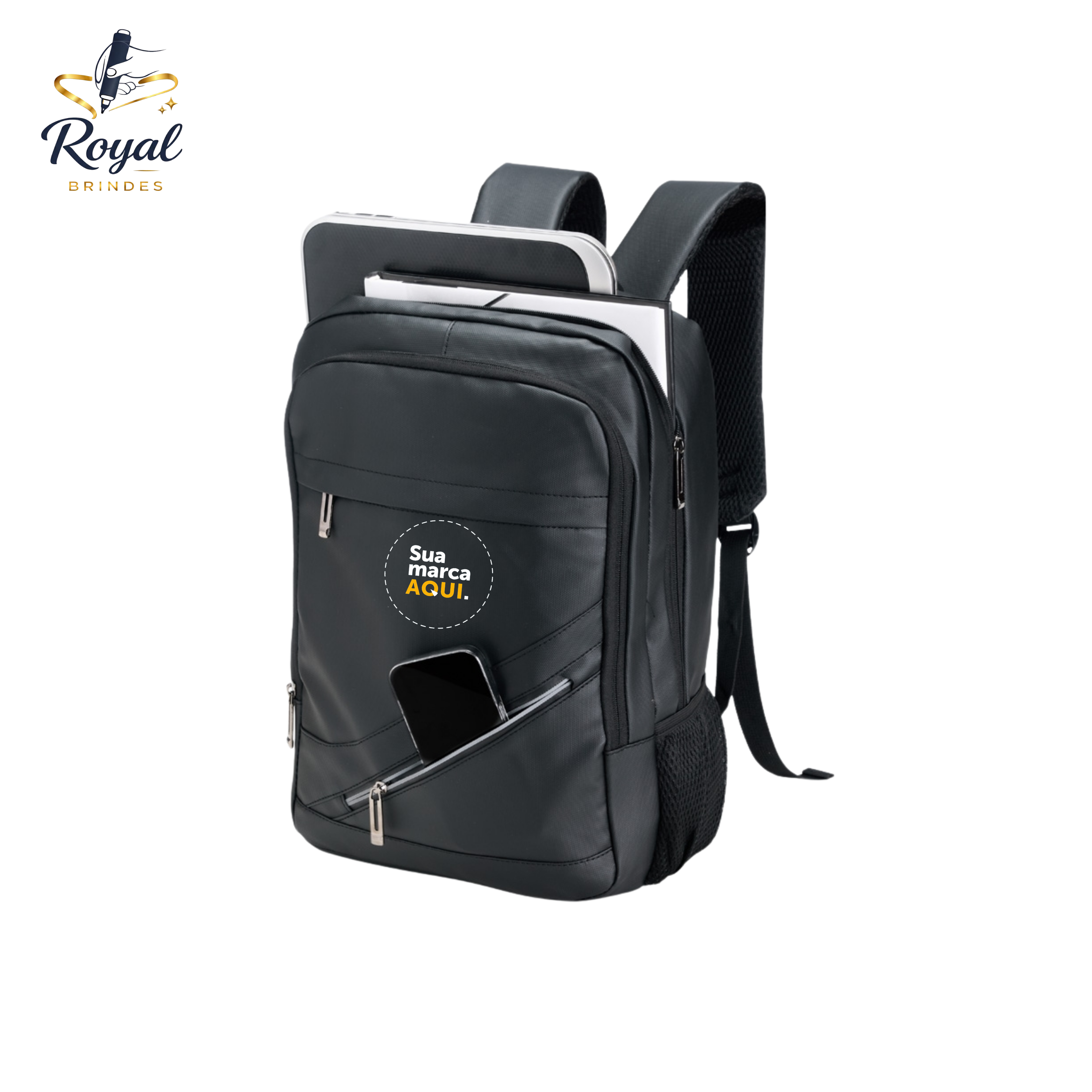 08218 Mochila Couro Sintético 26L