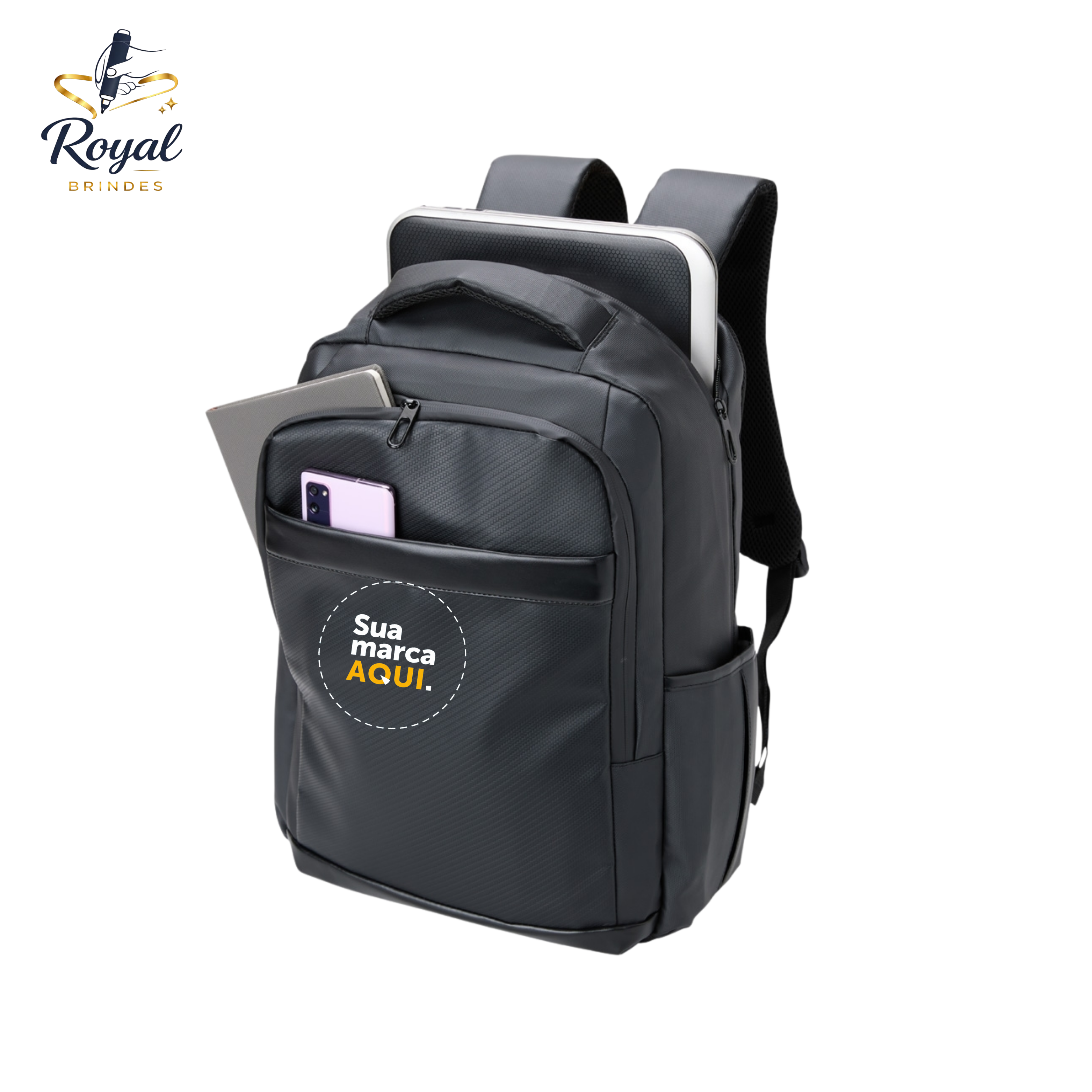 08172 Mochila Couro Sintético USB 26L