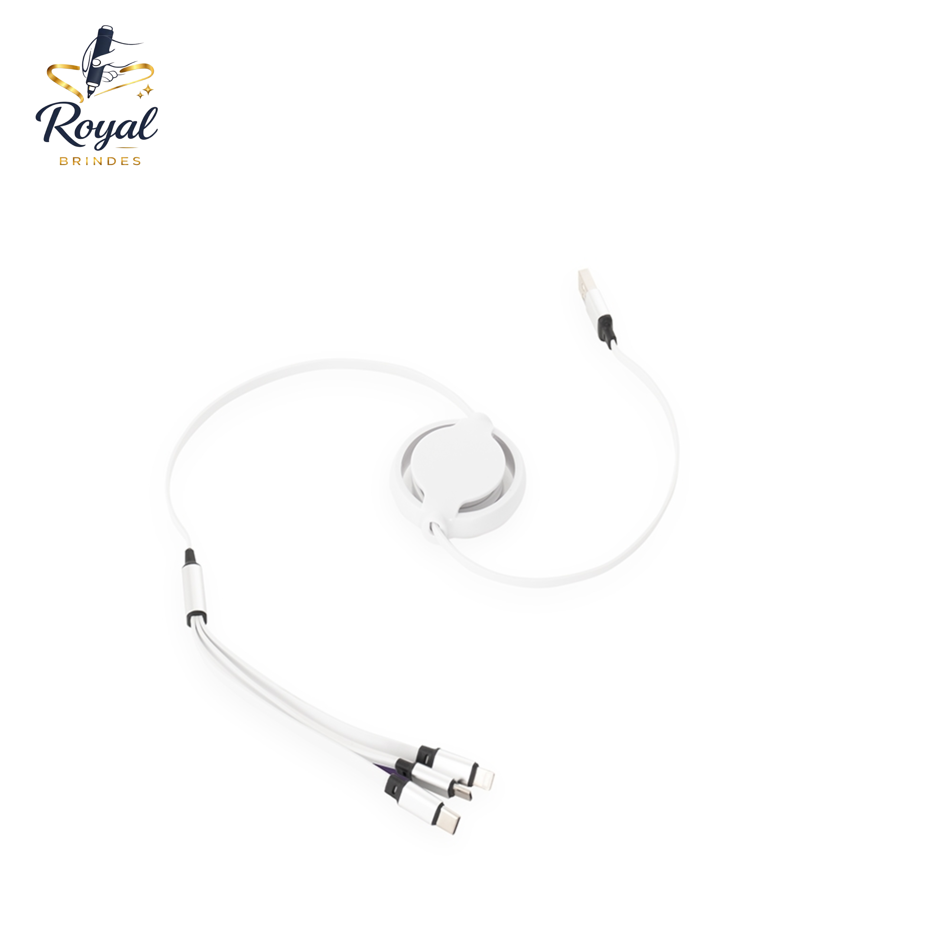 19073 Cabo USB Retrátil 3 em 1