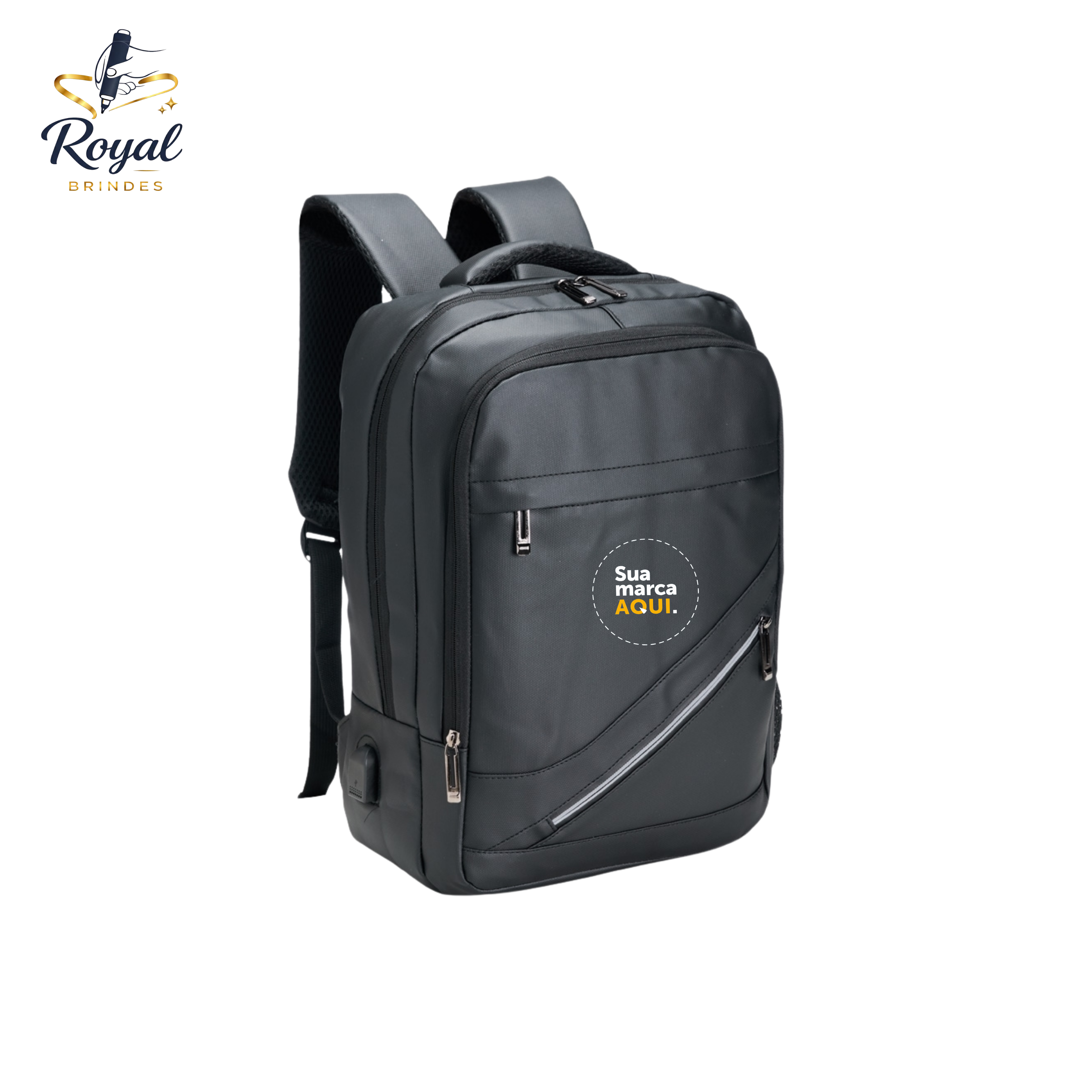 08218 Mochila Couro Sintético 26L