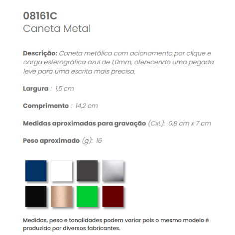 08161C -  Caneta Metal