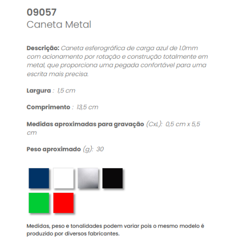 09057 - Caneta Metal