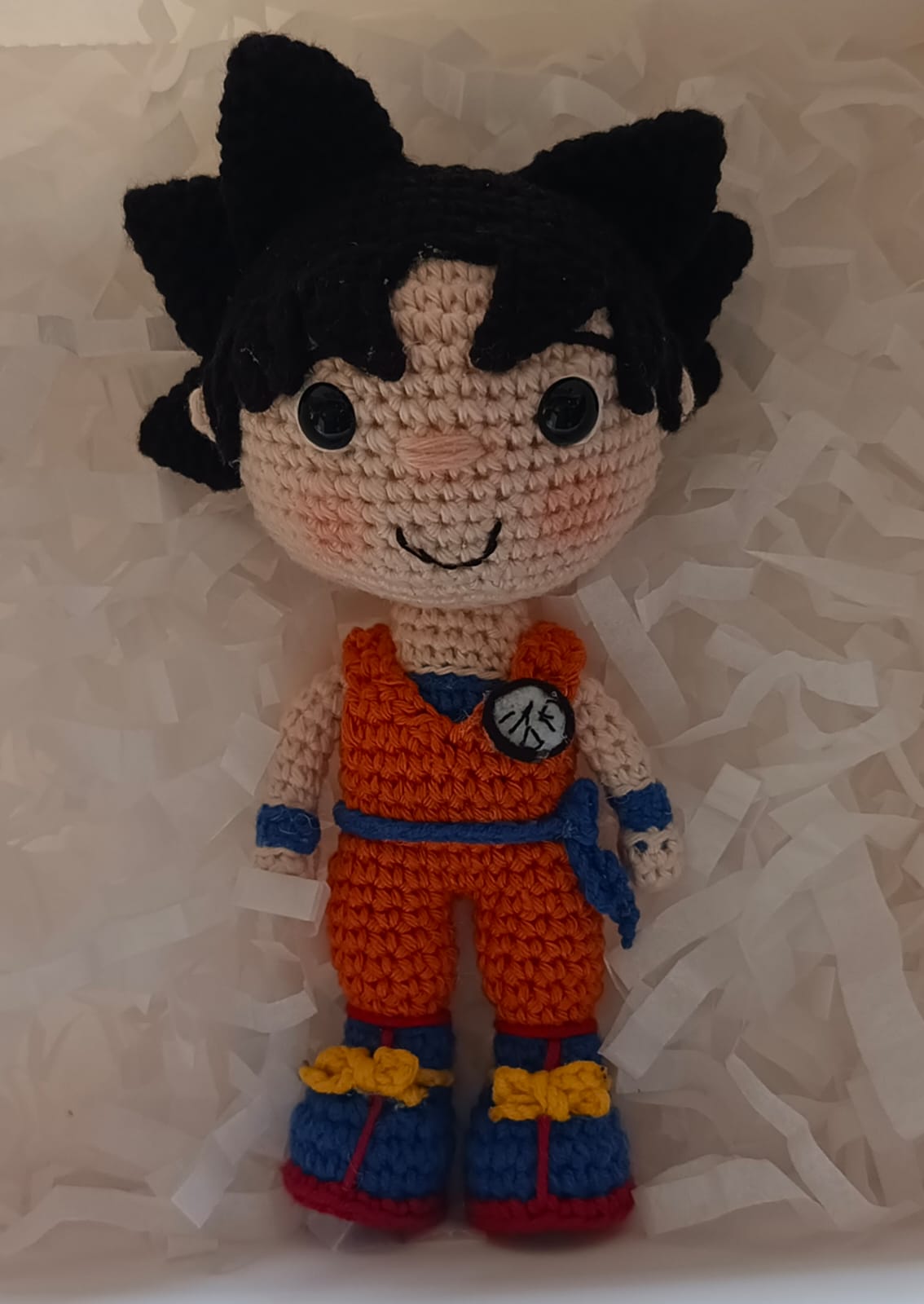 Muñeco Amigurumi de Goku.