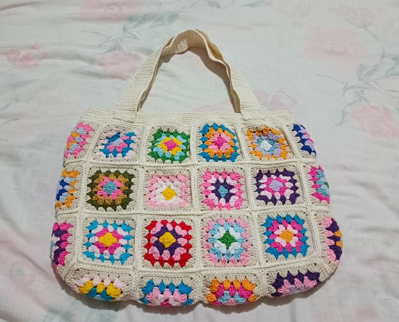 Bolso de crochet multicolor