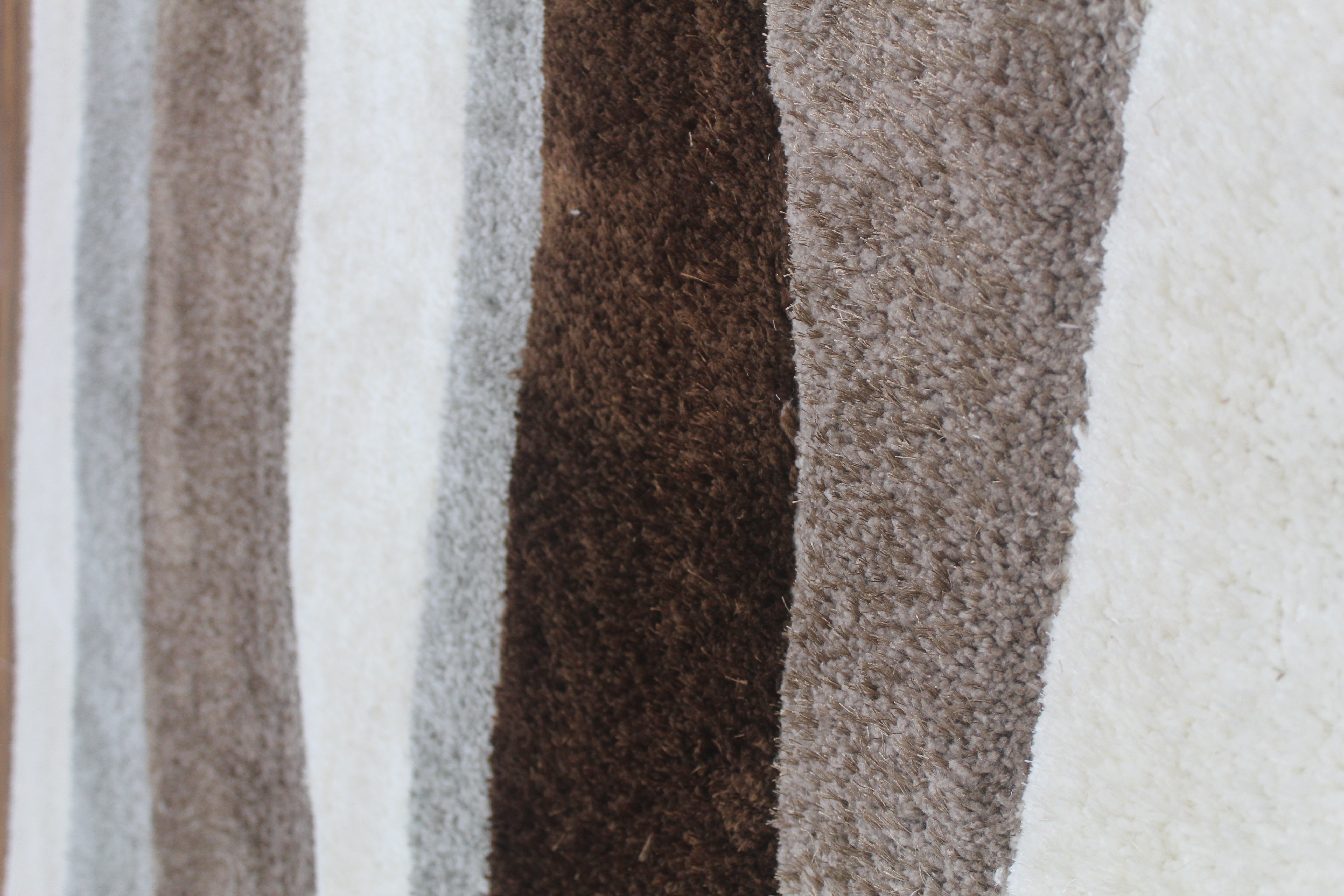 Handmade Wool Area Rug – Modern Neutral Wave Design