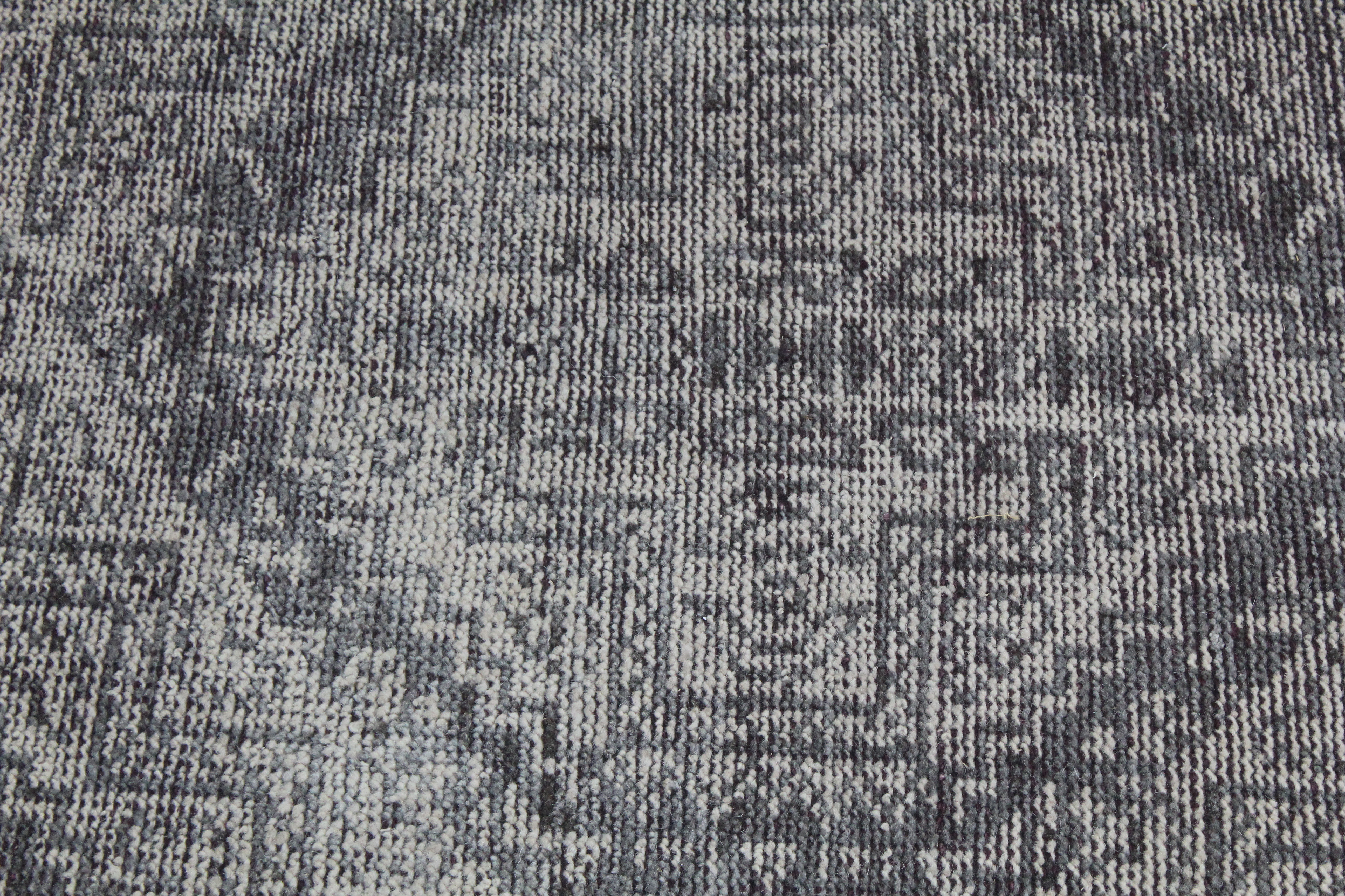 Handmade Wool Area Rug, Neutral Geometric Tribal Design, Modern Home Decor Rug