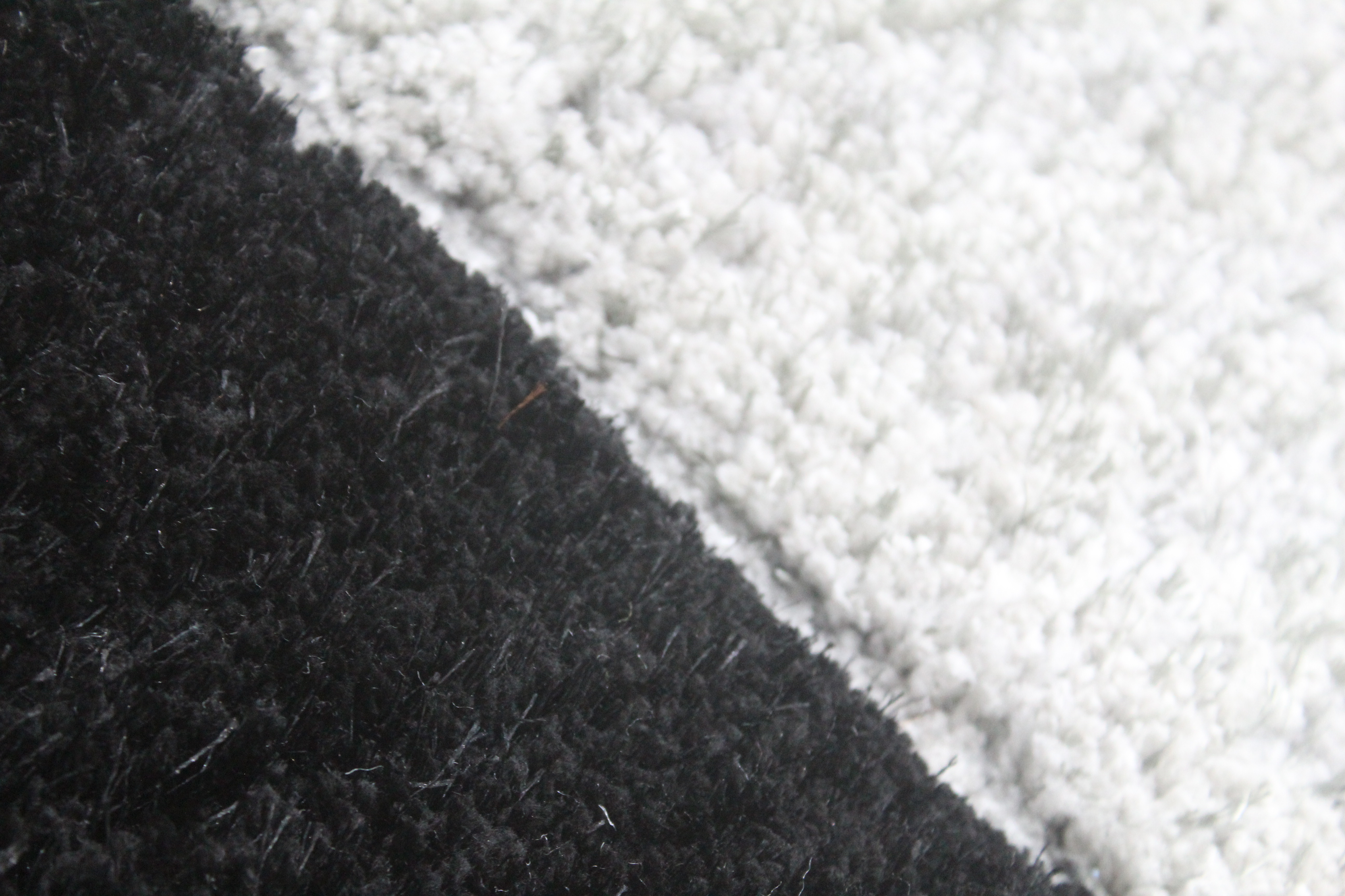 Handmade Wool Area Rug – Modern Black & Grey Checkered Design