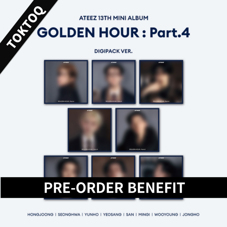 (SET POB) ATEEZ - 13th Mini Album [GOLDEN HOUR : Part.4] (DIGIPACK Ver.) SET