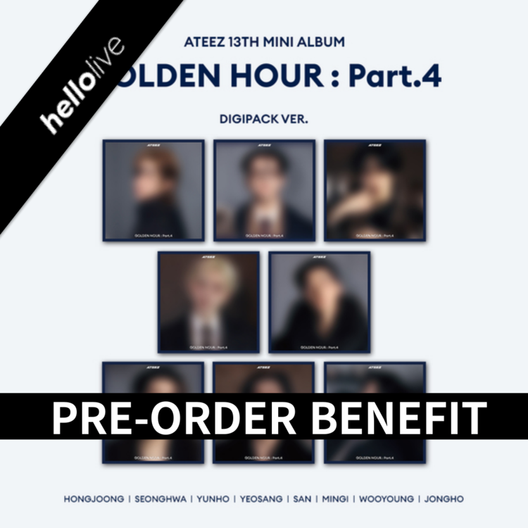 (EVENT POB) ATEEZ - 13th Mini Album [GOLDEN HOUR : Part.4] (DIGIPACK Ver.)