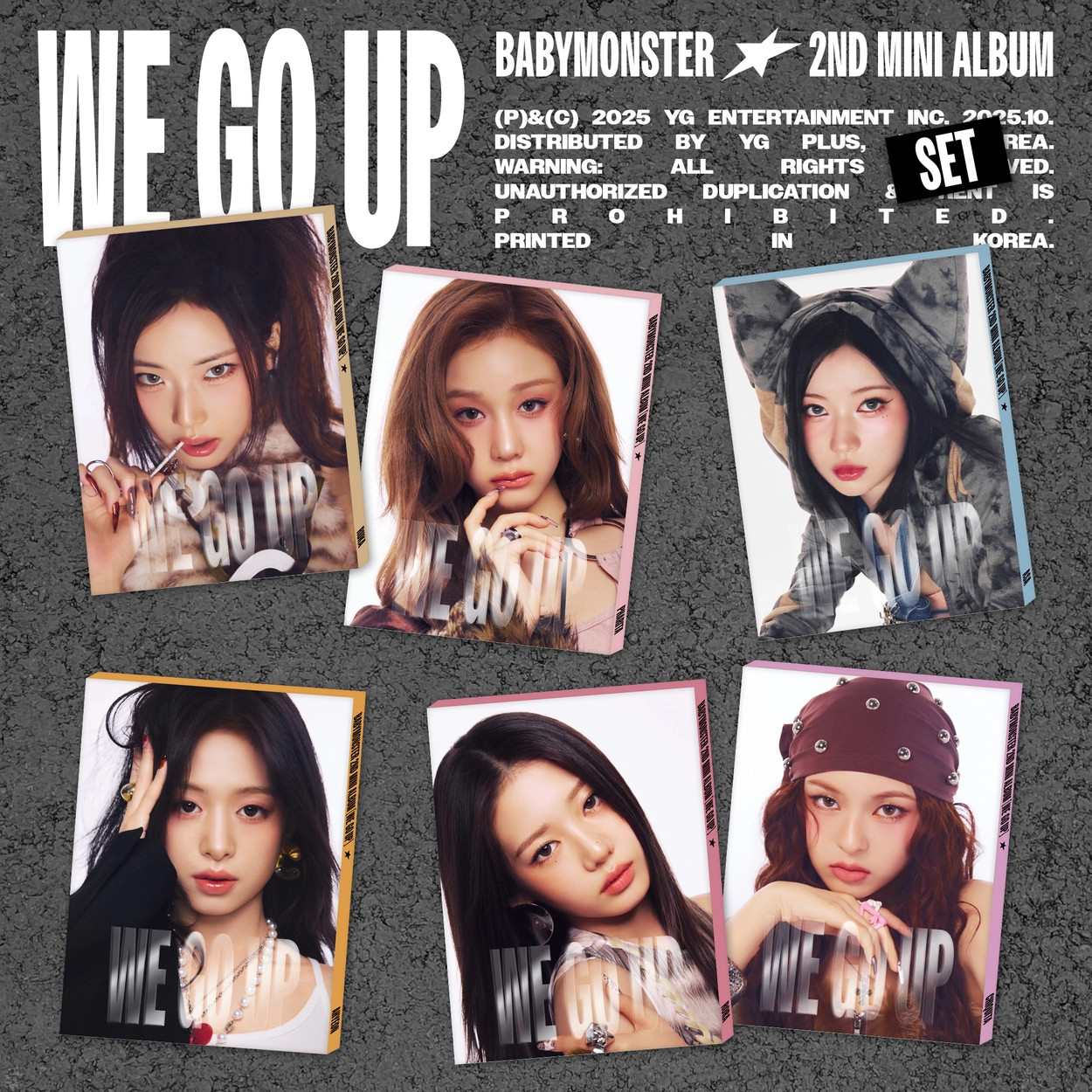 BABYMONSTER - 2nd MINI ALBUM [WE GO UP] (PATTERN Ver.) Random