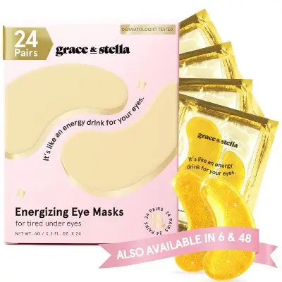 Grace & Stella Masque Énergisant pour les Yeux Or 24 Paires - Neuf