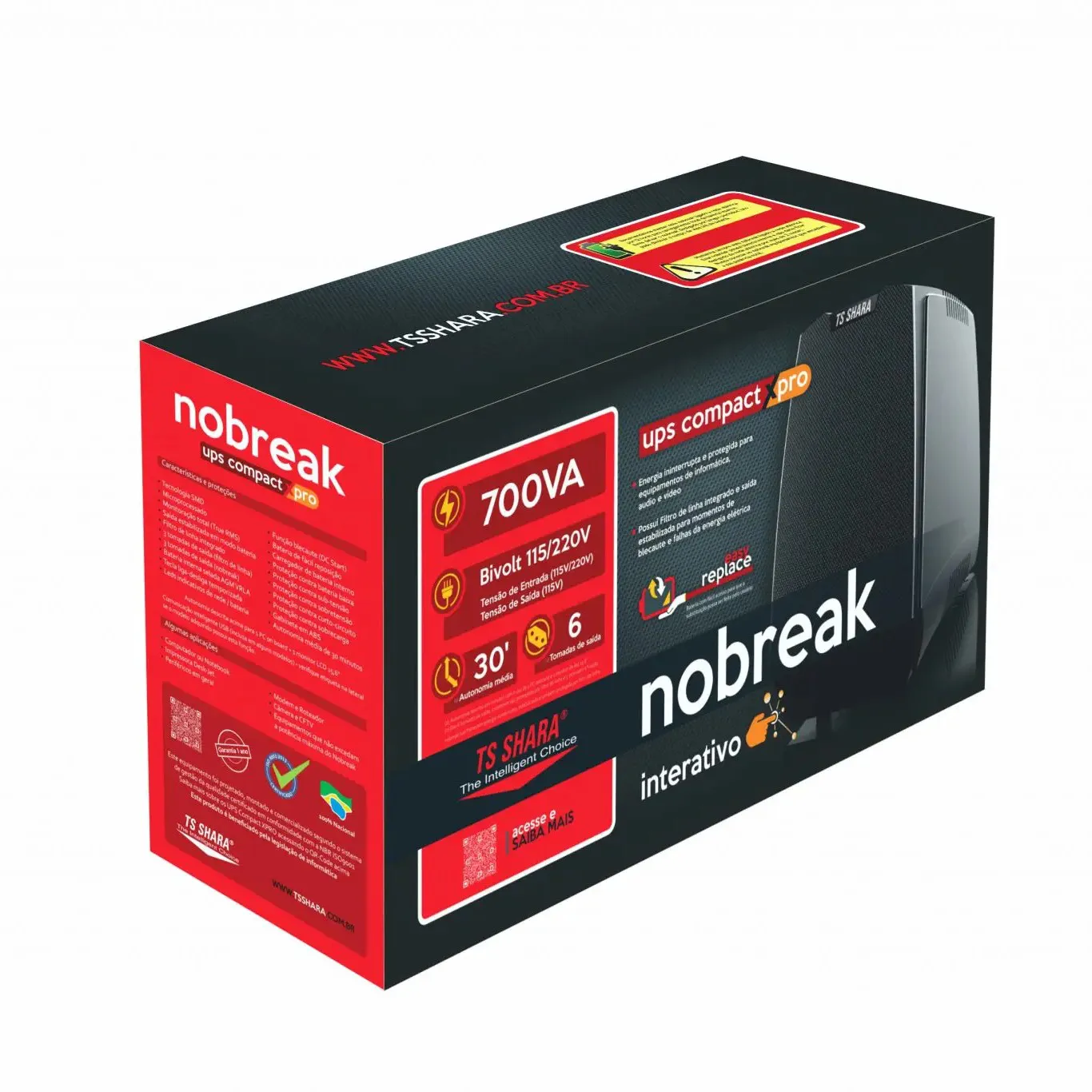 Nobreak UPS Compact Pro 700VA