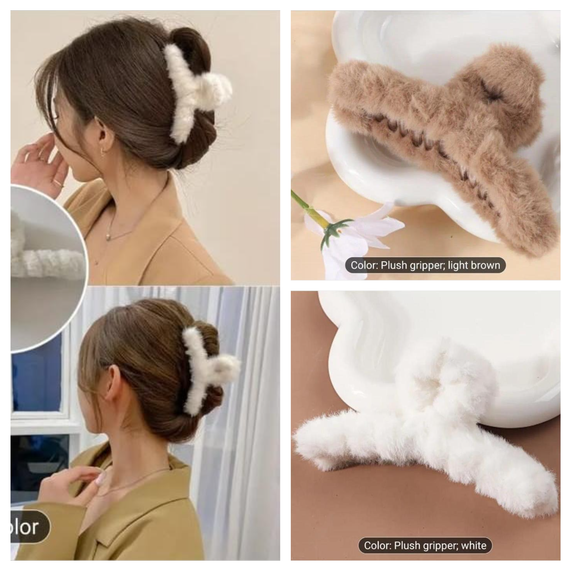 Plush Hair Claw Clip