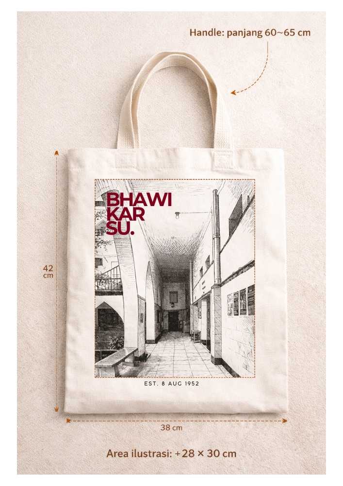 Totebag Bhawikarsu Ilustrasi Gedung