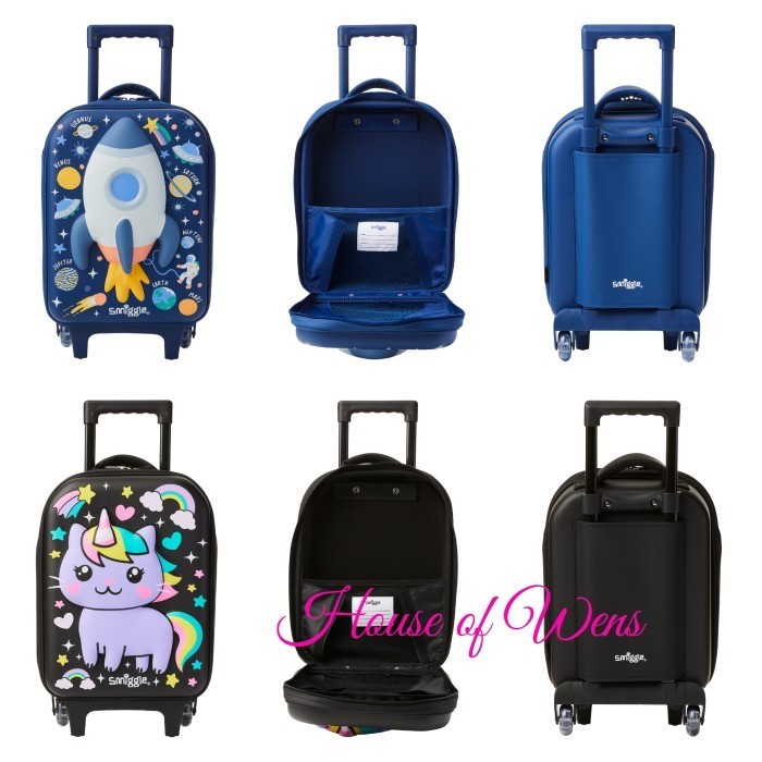 SMIGGLE SKY HI HARDTOP TROLLEY BAG ORIGINAL - NAVY ROCKET - TAS DORONG SEKOLAH