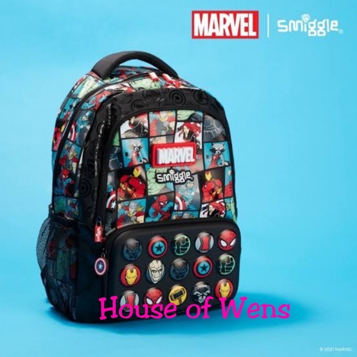 TAS SMIGGLE MODEL MARVEL BACKPACK ORIGINAL - TAS SEKOLAH SD UP ORIGINAL