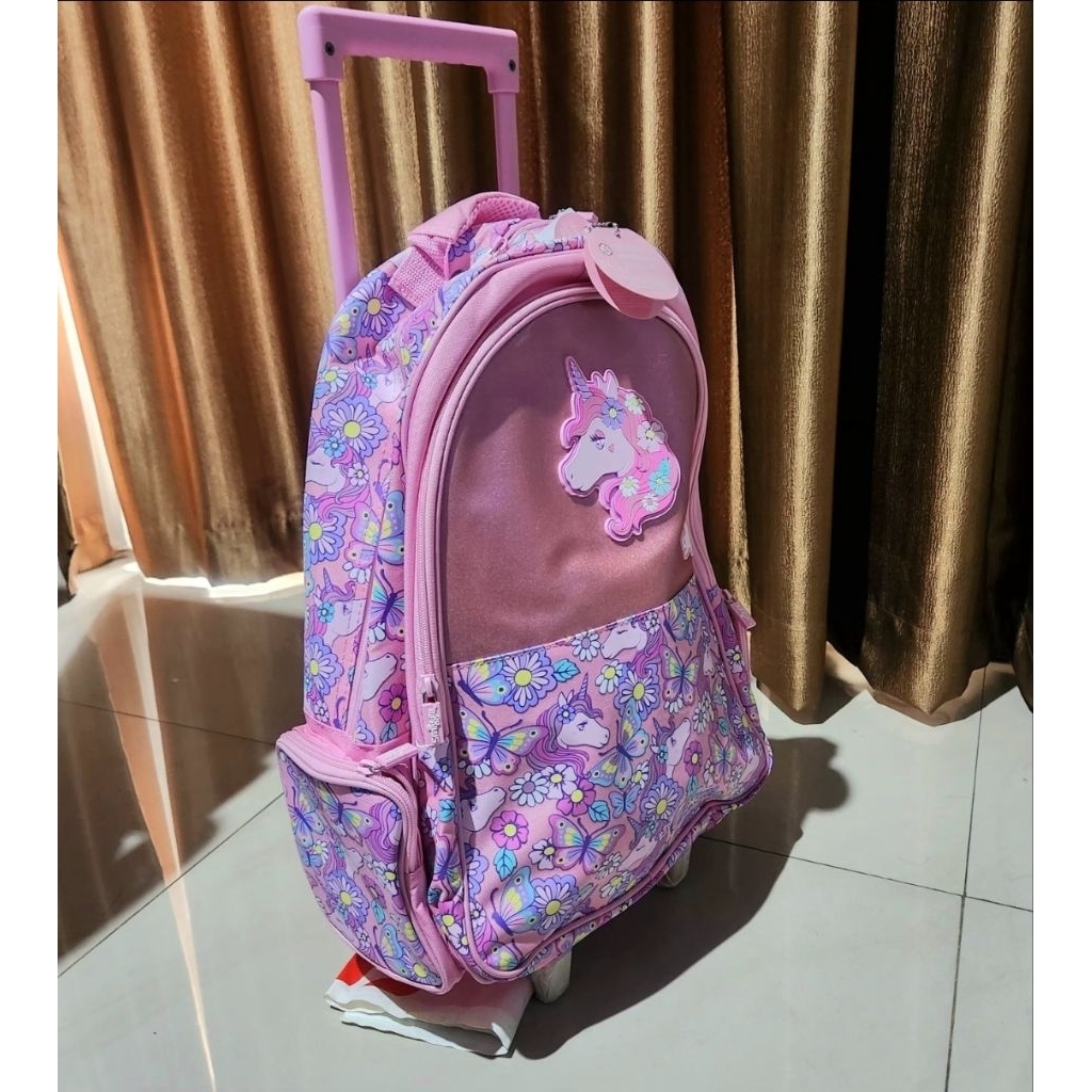 SMIGGLE HEY THERE TROLLEY BACKPACK UNICORN - TAS TROLI UNICORN ORIGINAL