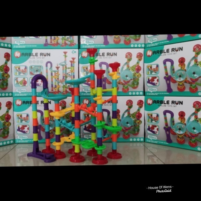 MAINAN ANAK MARBLE RUN PIPELINE SET - MAINAN ANAK 113 PCS