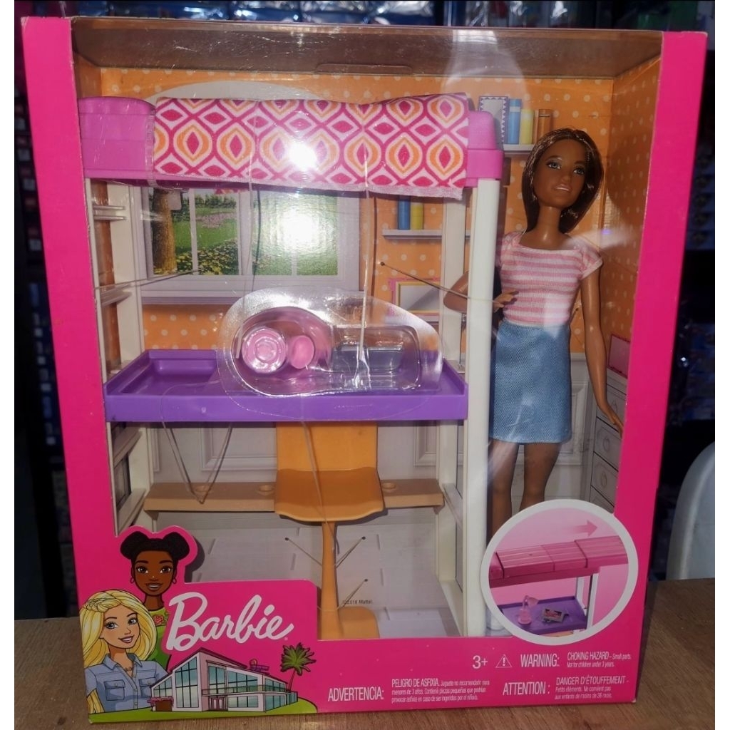 BARBIE LOFT BED AND FURNITURE SET -  BONEKA BARBIE DAN PERABOT ORIGINAL