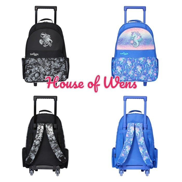 SMIGGLE BETTER TOGETHER TROLLEY BACKPACK WITH LIGHT UP WHEELS ORIGINAL