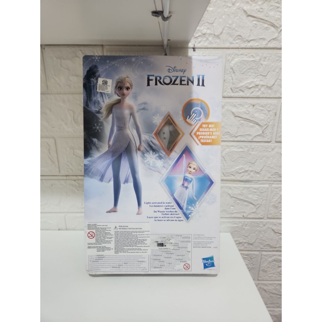 DISNEY FROZEN 2 SPLASH AND SPARKLE ELSA DOLL LIGHT UP SWIM WATER -BONEKA ELSA ORIGINAL HASBRO