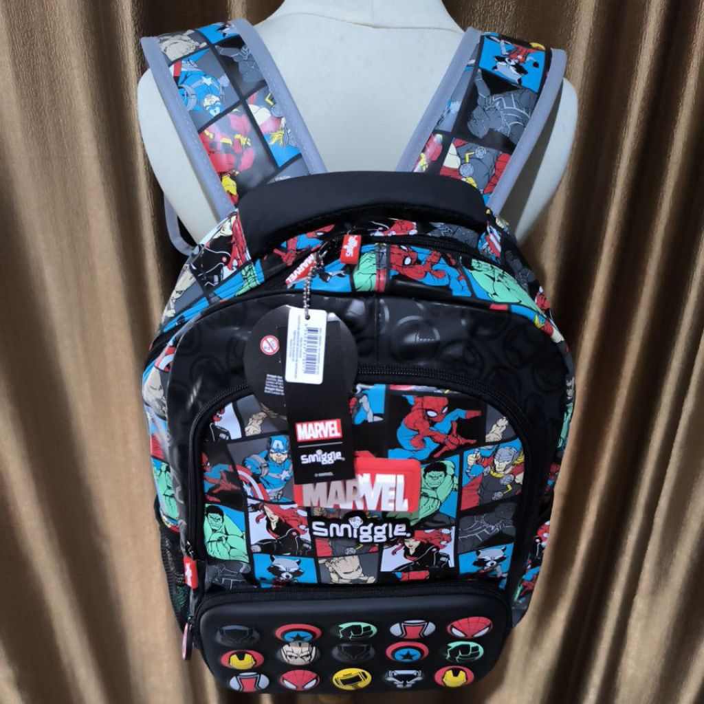 TAS SMIGGLE MODEL MARVEL BACKPACK ORIGINAL - TAS SEKOLAH SD UP ORIGINAL