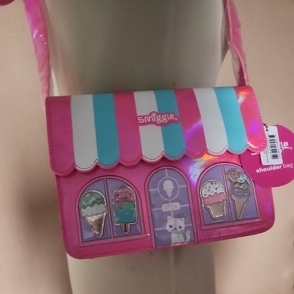 SMIGGLE GO GIRL SHOP SHOULDER BAG ORIGINAL - TAS SELEMPANG ANAK