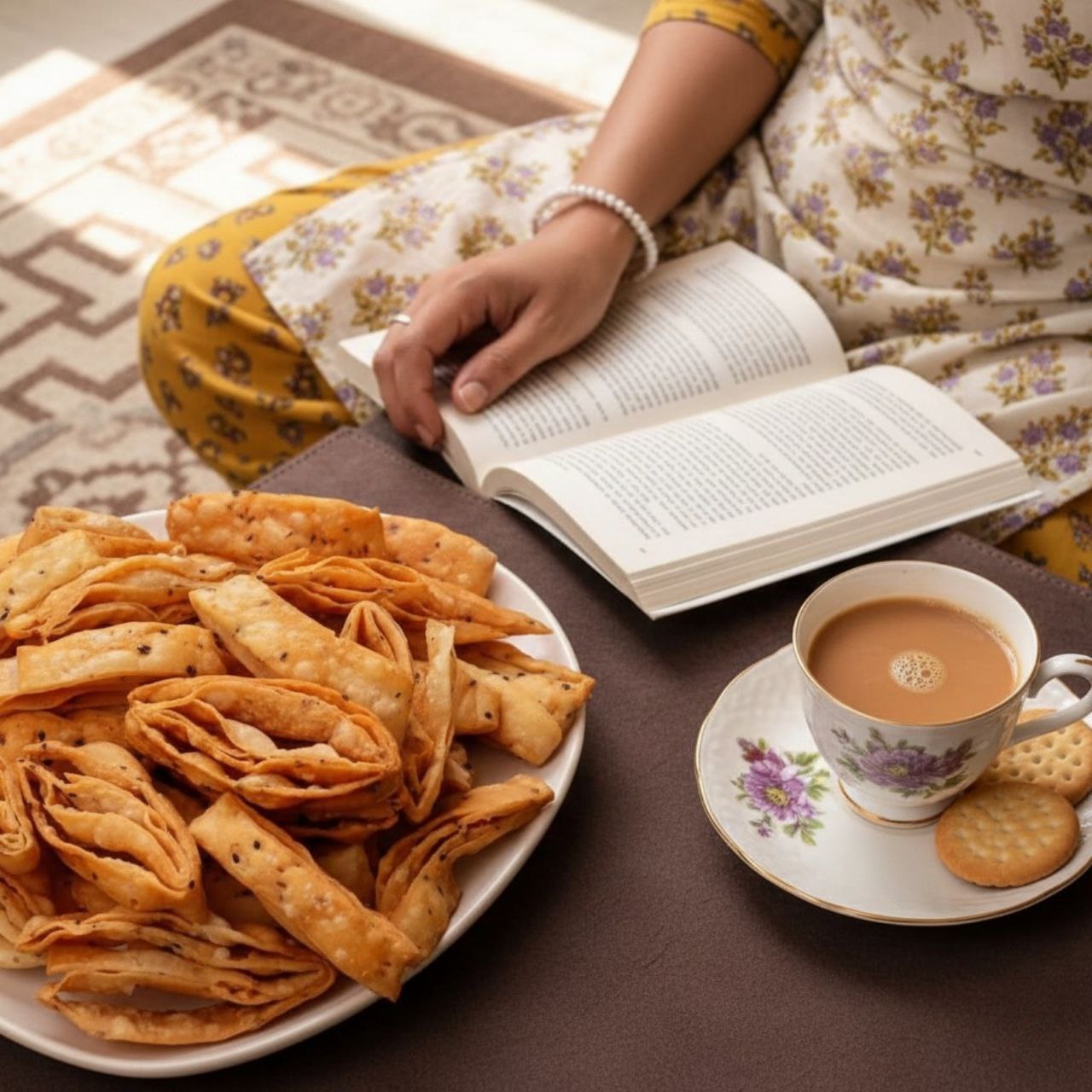 Crispy Namkeen Karela Mathri