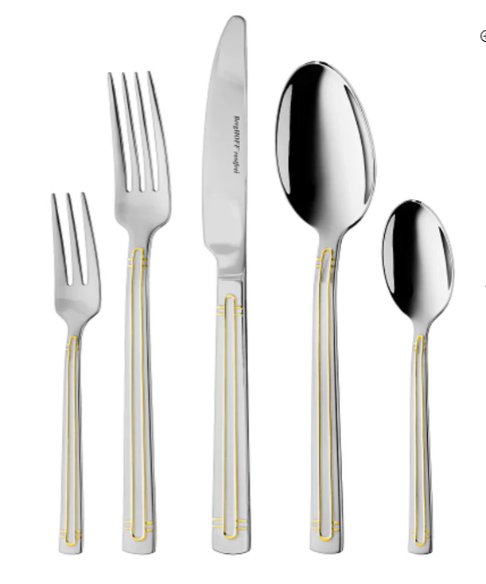BergHOFF - Essentials Daily Use Cutlery Set 30 Pieces - Stainless Steel - Silver & Gold