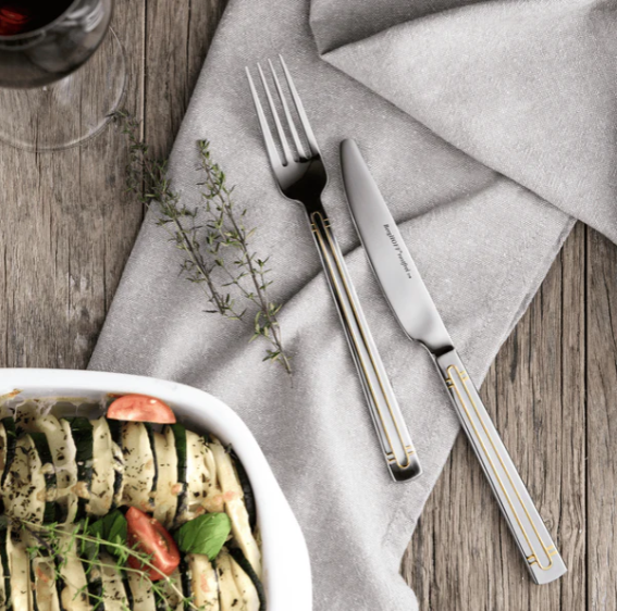 BergHOFF - Essentials Daily Use Cutlery Set 30 Pieces - Stainless Steel - Silver & Gold