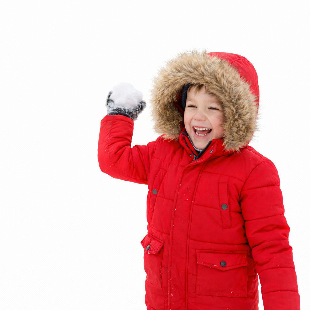 Red Winter Hooded Jacket