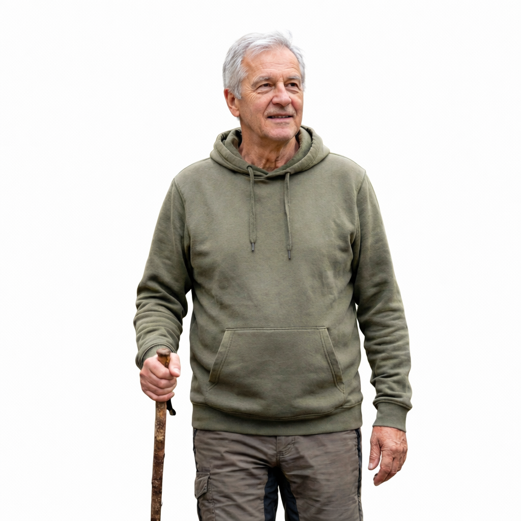 Olive Green Hooded Sweatshirt