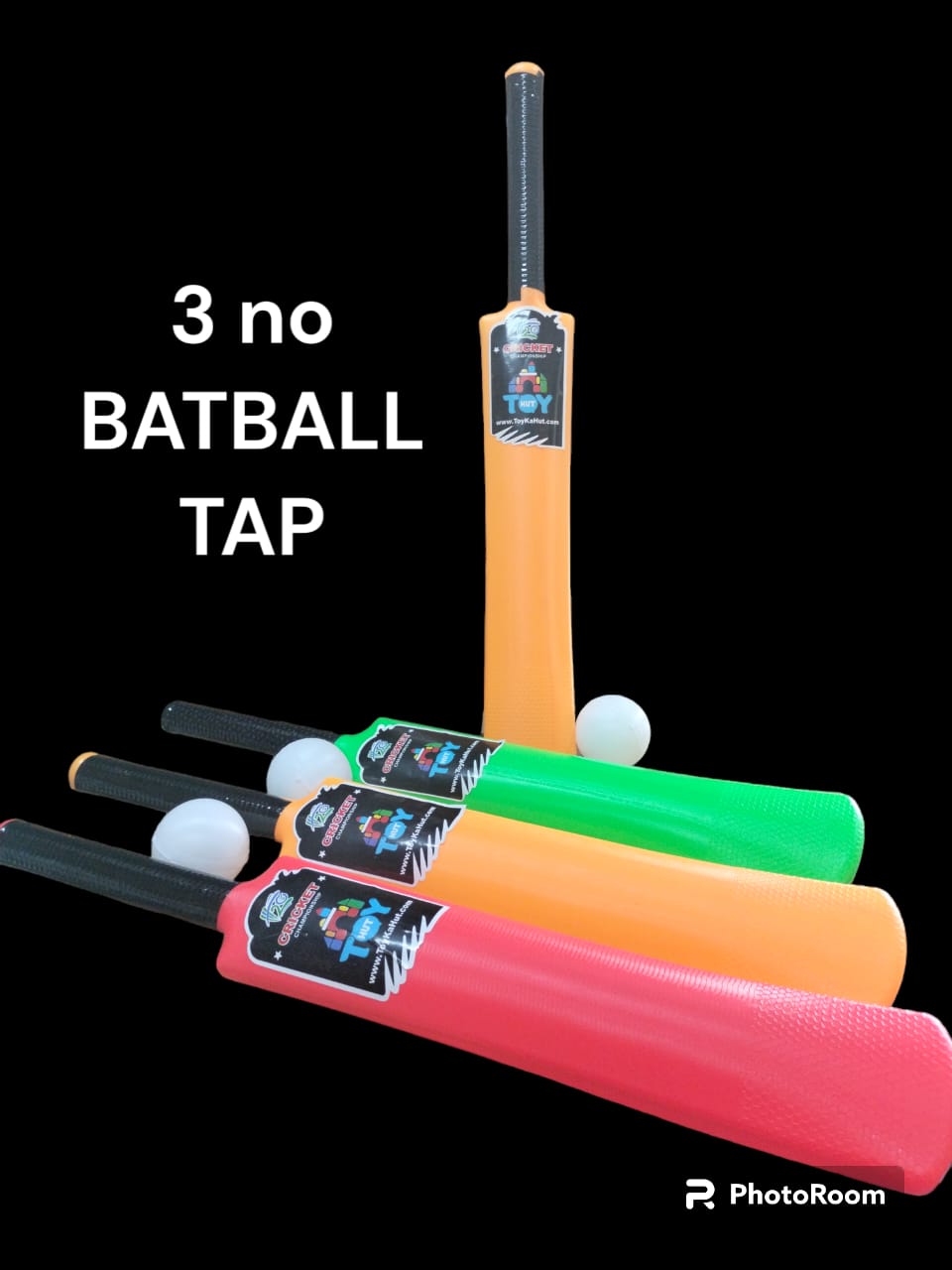 3 NO Cricket Bat and Ball Set TAPE